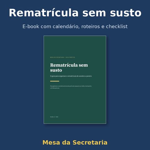 Capa de E-book Rematrícula sem susto.