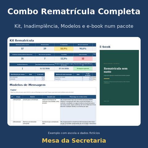 Capa de Combo Rematrícula Completa.